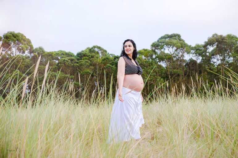 Sesión embarazo playa en Asturias